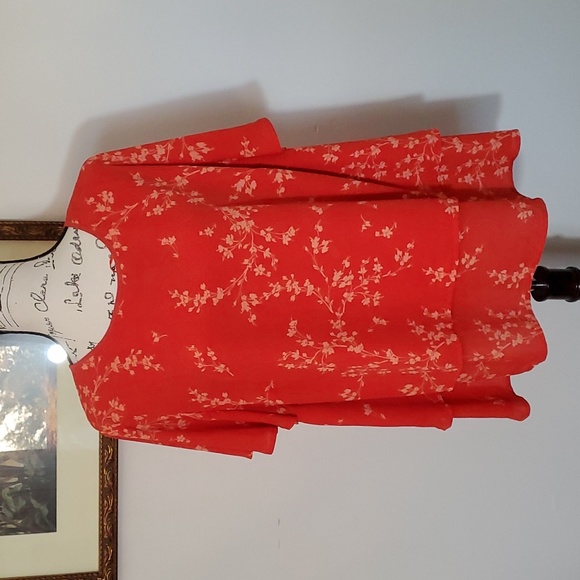 Vince Camuto Tops - Vince Camuto orange floral blouse